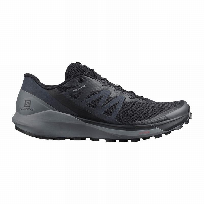 SALOMON UK SENSE RIDE 4 - Mens Trail Running Shoes Black,VWAT13758